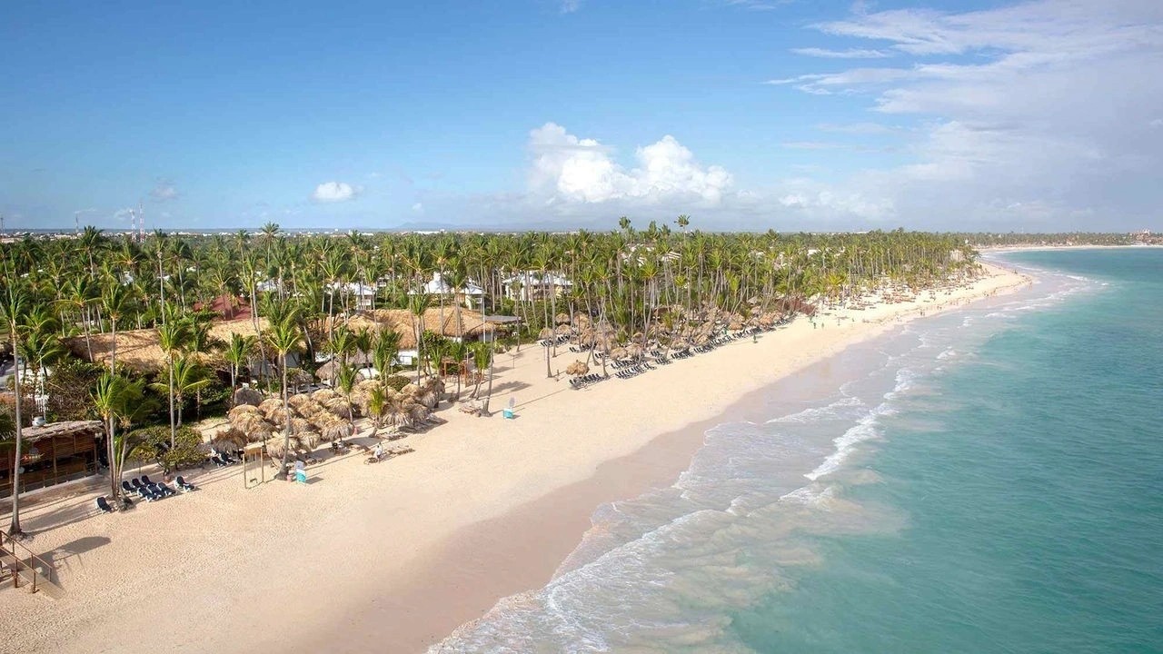 Aerial view of the Dominican Republic coastline