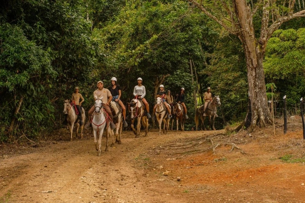 Guests exploring the Dominican Republic on horseback