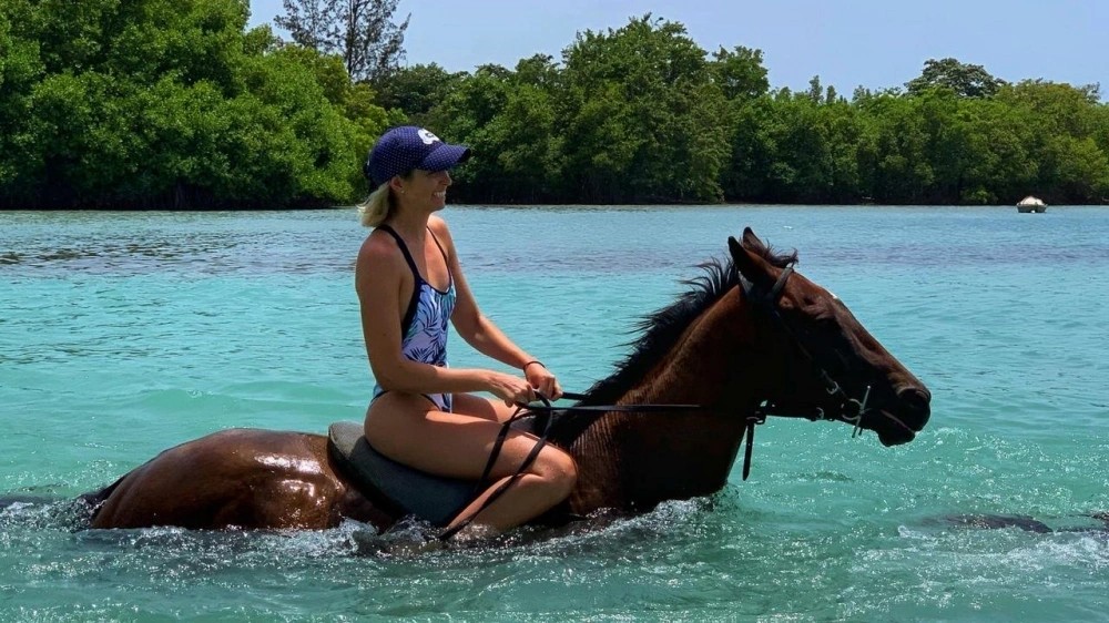 Horseback riding along Jamaica’s coast