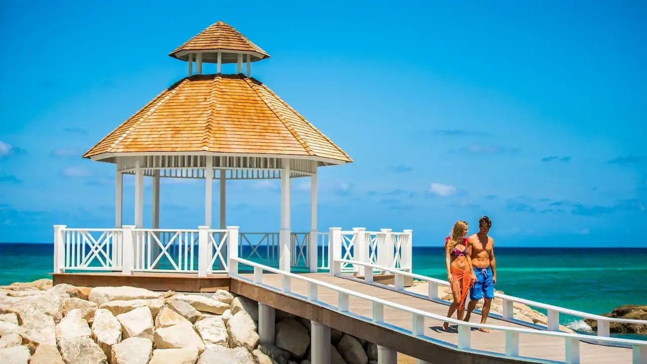 Wedding gazebo overlooking the water at Hyatt Zilara Rose Hall