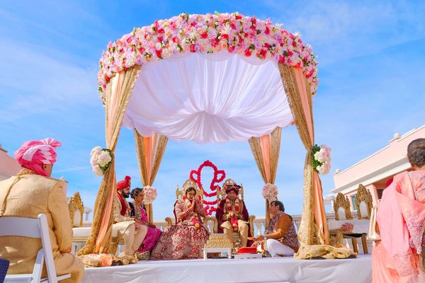 South Asian destination wedding celebration